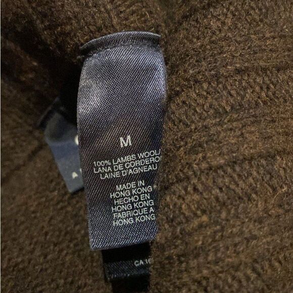 Crazy Horse Vintage All Wool Stripe Fair Isle Full Zip Sweater M - Picture 5 of 6